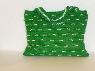 草綠色珍珠 手提袋